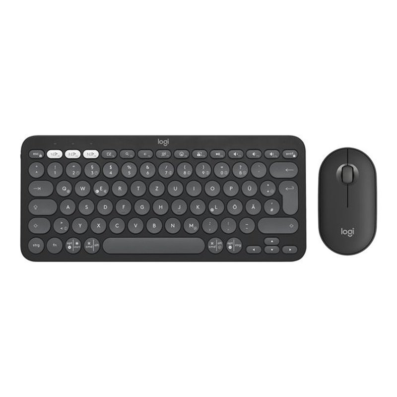 Logitech Pebble 2 Combo teclado Ratón incluido RF Wireless + Bluetooth QWERTY Inglés del Reino Unido Grafito