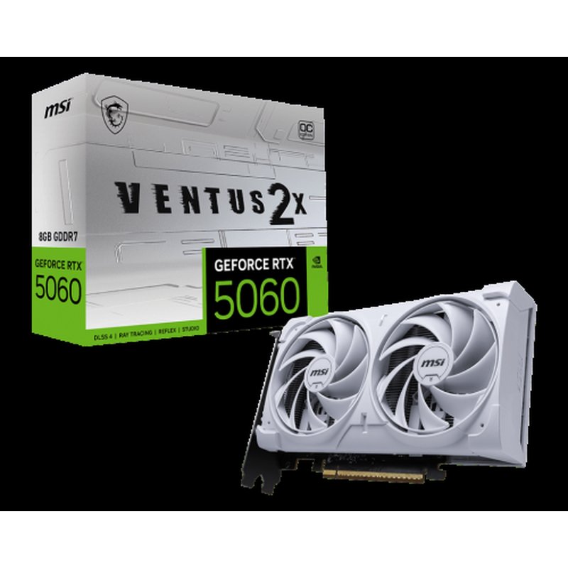MSI GeForce RTX 5060 8G VENTUS 2X OC WHITE NVIDIA 8 GB GDDR7