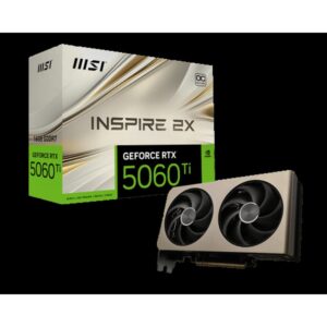 MSI GeForce RTX™ 5060 Ti 16G INSPIRE 2X OC NVIDIA GeForce RTX 5060 Ti 16 GB GDDR7