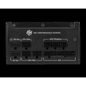 MSI MPG A1250GS PCIE5 unidad de fuente de alimentación 1250 W 20+4 pin ATX ATX Negro