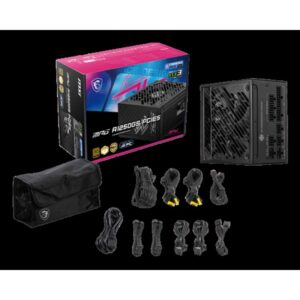 MSI MPG A1250GS PCIE5 unidad de fuente de alimentación 1250 W 20+4 pin ATX ATX Negro