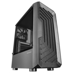 Mars Gaming MC-2000, Caja Semitorre ATX, Ventana Lateral Completa, Diseño Frontal Mesh, 1x Ventilador Ultra-silencioso FDB 120mm, Diseño de Cámara Dual, Negro