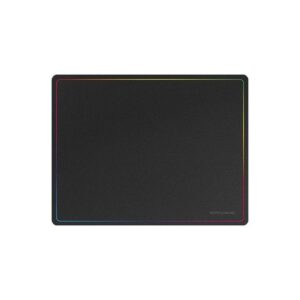 Mars Gaming MMP124, Alfombrilla Gaming 360x260mm, Diseño de Bordes Rainbow, Base Antideslizante de Caucho Natural, Superficie Nanotextil de Alta Precisión, Alfombrilla de Ratón Flexible, Negro