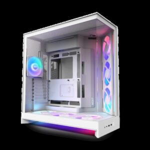 CAJA NZXT H9 FLOW (2025) DUAL-CHAMBER MID-TOWER CASE - ALL WHITE