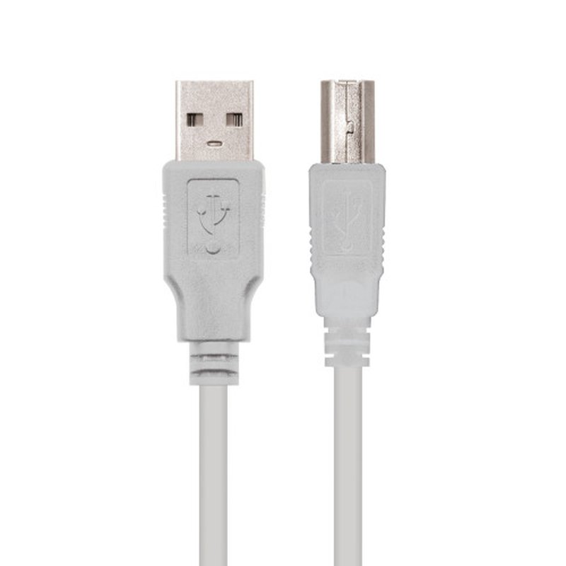 Nanocable CABLE USB 2.0 IMPRESORA, TIPO A/M-B/M, BEIGE, 1.8 M Nanocable CABLE USB 2.0 IMPRESORA, TIPO A/M-B/M, BEIGE, 1.8 M - Imagen 2