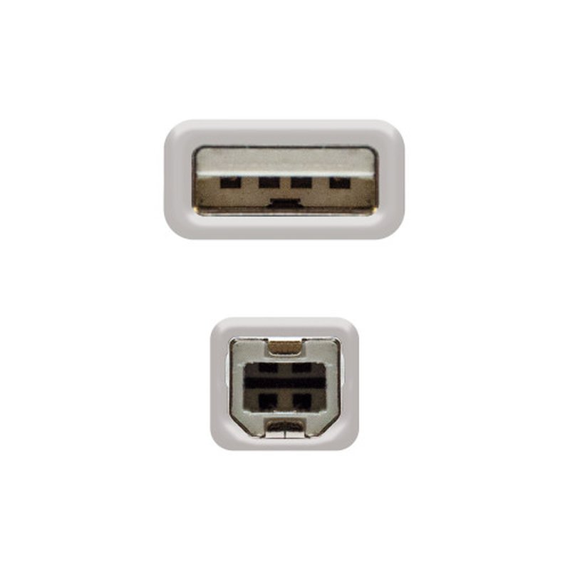 Nanocable CABLE USB 2.0 IMPRESORA, TIPO A/M-B/M, BEIGE, 1.8 M Nanocable CABLE USB 2.0 IMPRESORA, TIPO A/M-B/M, BEIGE, 1.8 M - Imagen 3