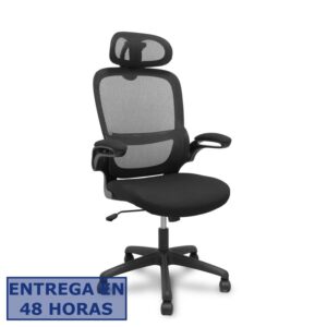 PIQUERAS Y CRESPO FOROL Silla Pro525 respaldo malla negro asiento tela color negro y cabecero