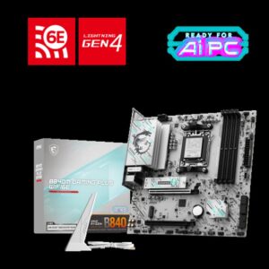 MSI B840M GAMING PLUS WIFI6E placa base AMD B840 Zócalo AM5 micro ATX