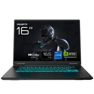GIGABYTE GAMING A16 CWHI3PT864SD ordenador portatil Intel® Core™ i7 i7-13620H Portátil 40,6 cm (16") WUXGA 32 GB DDR5-SDRAM 1 TB SSD NVIDIA GeForce RTX 5070 Wi-Fi 6E (802.11ax) FreeDOS Negro