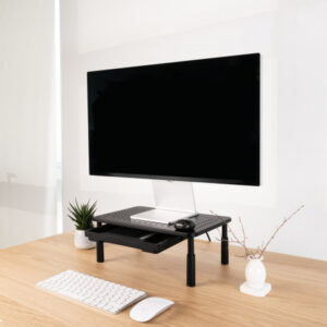 TooQ Soporte Elevador Multiusos para Monitor/Portátil, Negro