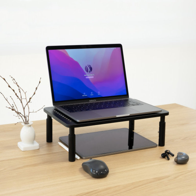 TooQ Soporte Elevador Multiusos para Monitor/Portátil, Negro TooQ Soporte Elevador Multiusos para Monitor/Portátil, Negro - Imagen 4