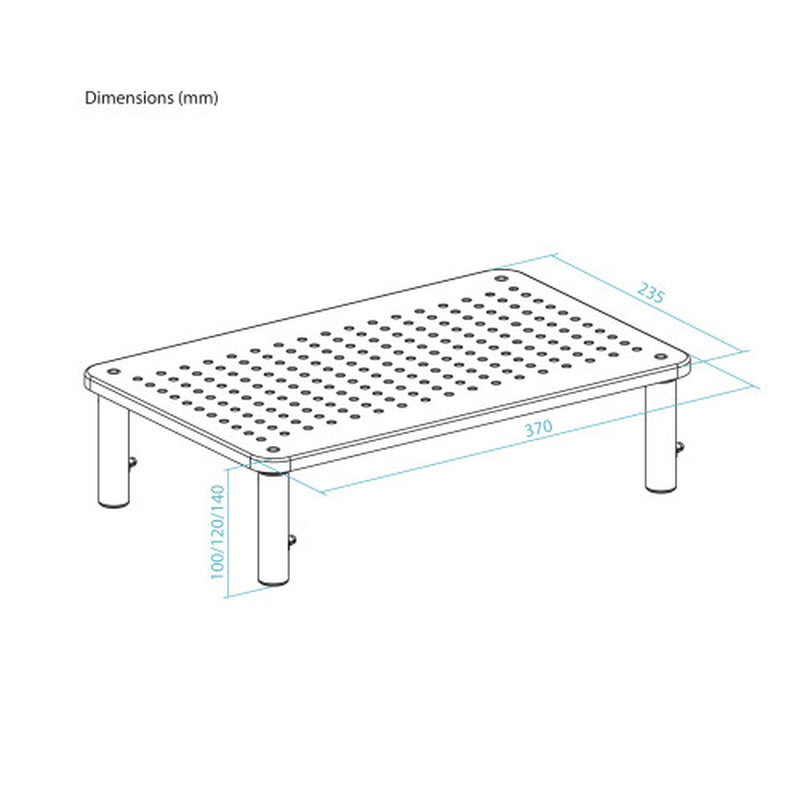 TooQ Soporte Elevador Multiusos para Monitor/Portátil, Negro TooQ Soporte Elevador Multiusos para Monitor/Portátil, Negro - Imagen 6