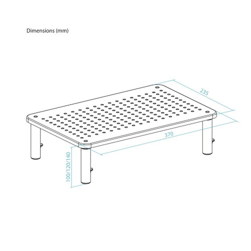 TooQ Soporte Elevador Multiusos para Monitor/Portátil, Negro TooQ Soporte Elevador Multiusos para Monitor/Portátil, Negro - Imagen 6
