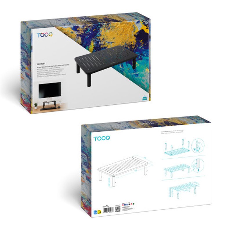 TooQ Soporte Elevador Multiusos para Monitor/Portátil, Negro TooQ Soporte Elevador Multiusos para Monitor/Portátil, Negro - Imagen 7