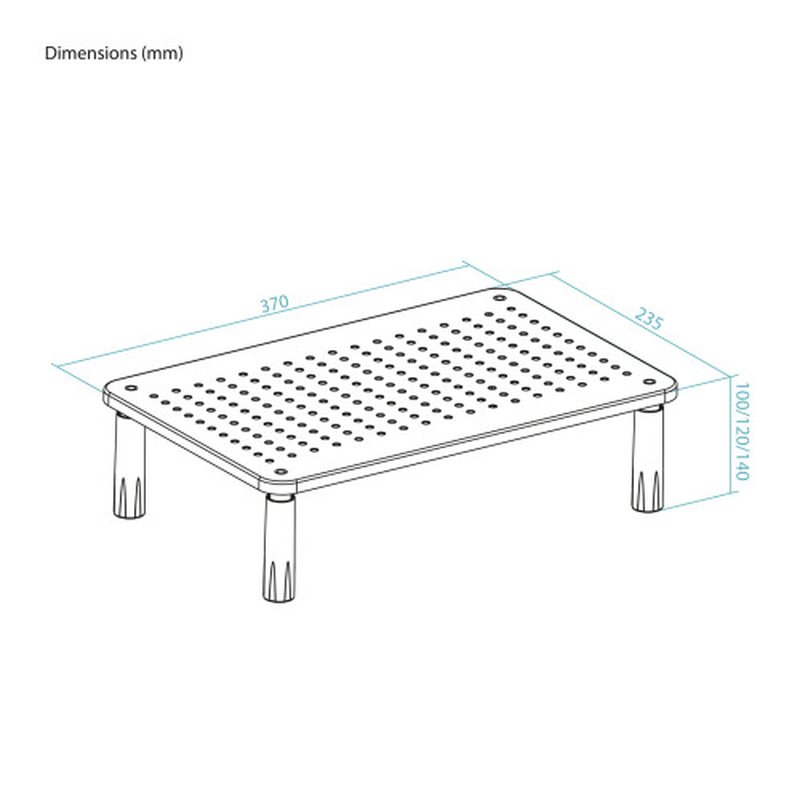 TooQ Soporte Elevador Multiusos para Monitor/Portátil, Negro TooQ Soporte Elevador Multiusos para Monitor/Portátil, Negro - Imagen 6