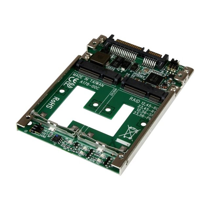 StarTech.com Adaptador Conversor de SSD mSATA Doble a SATA RAID de 2,5 Pulgadas - Convertidor