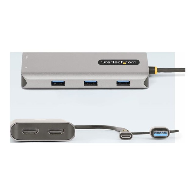 StarTech.com Adaptador Multipuertos USB-C - HDMI Doble (4K30Hz/1080p60Hz) - Hub Ladrón 3x USB-A - Mini Docking Station de Viajes - Docking Station USB Tipo C con Cable Integrado de 40cm - Imagen 3