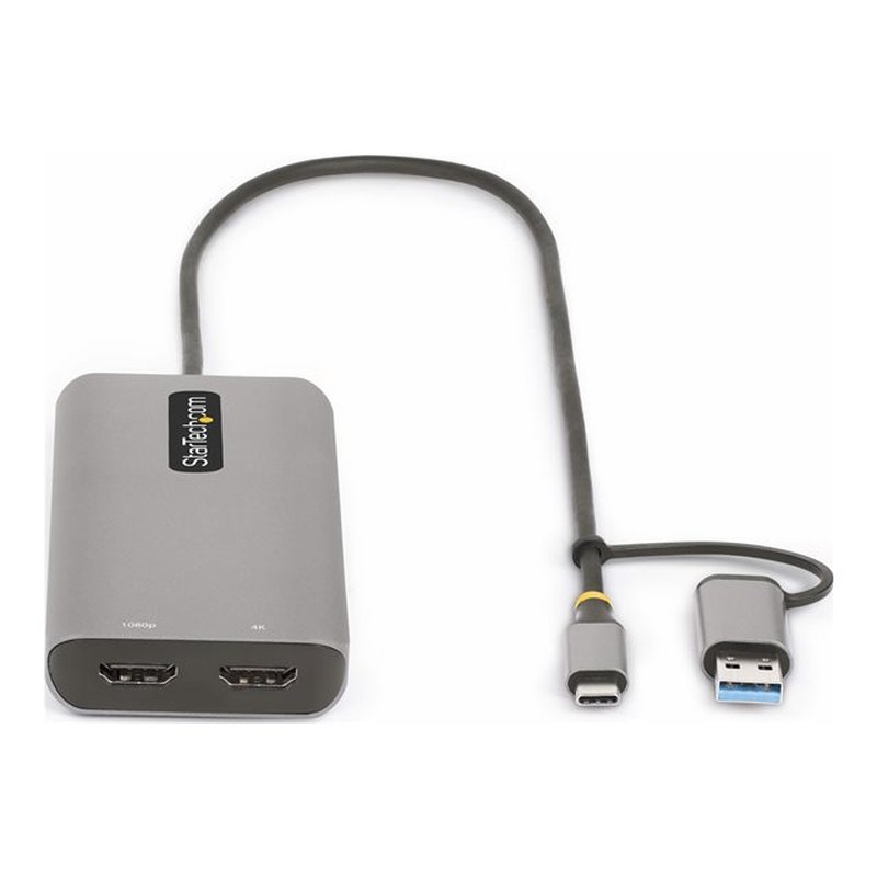 StarTech.com Adaptador Multipuertos USB-C - HDMI Doble (4K30Hz/1080p60Hz) - Hub Ladrón 3x USB-A - Mini Docking Station de Viajes - Docking Station USB Tipo C con Cable Integrado de 40cm - Imagen 5