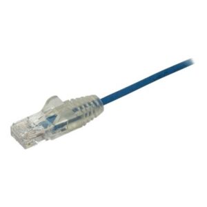 StarTech.com Cable Cat6 de 3m - Delgado - con Conectores RJ45 sin Enganches - Azul