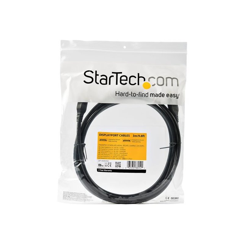 StarTech.com Cable DisplayPort 1.4 de 3m - Certificado VESA - 8K 60Hz - HBR3 - HDR - Cable de Monitor DP a DP - UltraHD 4K 120Hz StarTech.com Cable DisplayPort 1.4 de 3m - Certificado VESA - 8K 60Hz - HBR3 - HDR - Cable de Monitor DP a DP - UltraHD 4K 120Hz - Imagen 3