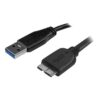 StarTech.com Cable de 3m USB 3.0 Delgado - A Macho a Micro B Macho