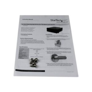 StarTech.com Cajon Metálico Acero Negro 4U 19in Pulgadas para montar en Armario Rack Bastidor