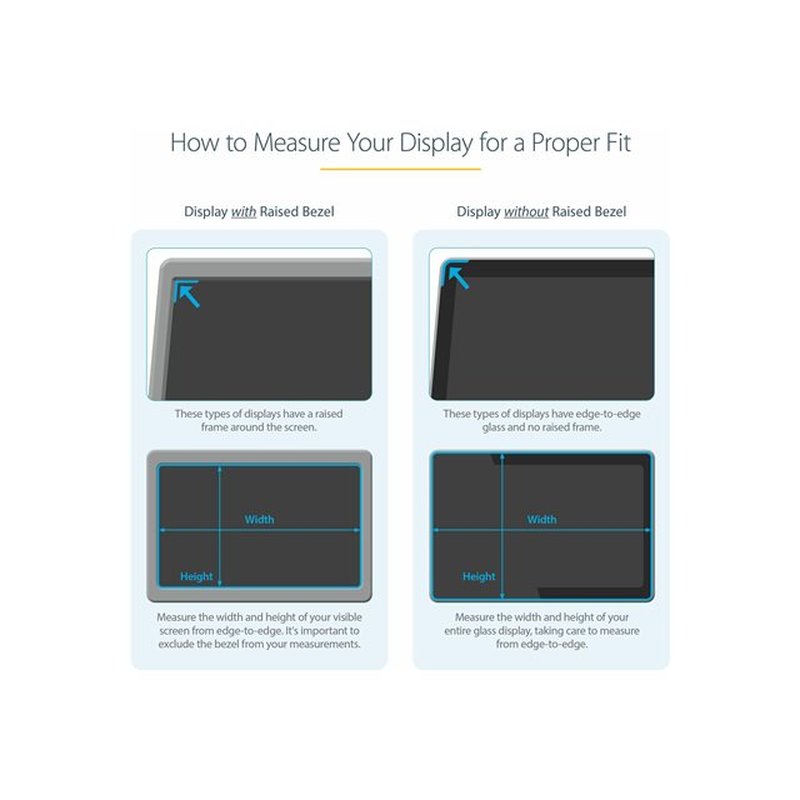 StarTech.com Filtro de Privacidad para Monitores de 18,5 Pulgadas - Pantalla de Privacidad para Reducir la Luz Azul - de Pantalla Ancha 16:9 - Mate/Brillante - Ángulo de Visión de +/-30 Grados - Imagen 6