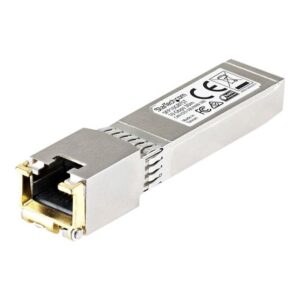 StarTech.com Módulo Transceptor SFP+ Compatible con Cisco SFP-10GB-TC - 10GBASE-T - SFP a RJ45 Cat6 / Cat5e - SFP+ Ethernet Gigabit 10Gb - RJ45 30m - Cisco Firepower/ ASR1000/ASR9000 StarTech.com Módulo Transceptor SFP+ Compatible con Cisco SFP-10GB-TC - 10GBASE-T - SFP a RJ45 Cat6 / Cat5e - SFP+ Ethernet Gigabit 10Gb - RJ45 30m - Cisco Firepower/ ASR1000/ASR9000