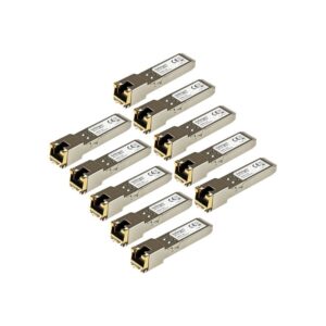 StarTech.com Paquete de 10 Módulos Transceptores SFP Compatibles con HPE J8177C - 1000BASE-T - SFP a RJ45 Cat6 / Cat5e - SFP Ethernet Gigabit de 1GbE - RJ45 - 100m - HPE 1810/1820/2530