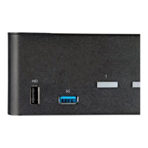 StarTech.com Switch Conmutador KVM de 2 Puertos HDMI 2.0 4K para 2 Monitores - Vídeo de 4K y 60Hz Ultra HD - HDR - Hub Ladrón USB 3.0 de 2 Puertos y 4 Puertos USB 2.0 HID - Audio - HotKey - TAA