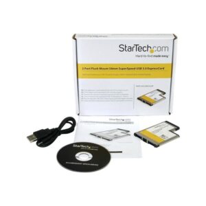 StarTech.com Tarjeta Adaptador ExpressCard/54 USB 3.0 SuperSpeed de 2 Puertos con UASP - Montaje al Ras - Flush Mount StarTech.com Tarjeta Adaptador ExpressCard/54 USB 3.0 SuperSpeed de 2 Puertos con UASP - Montaje al Ras - Flush Mount