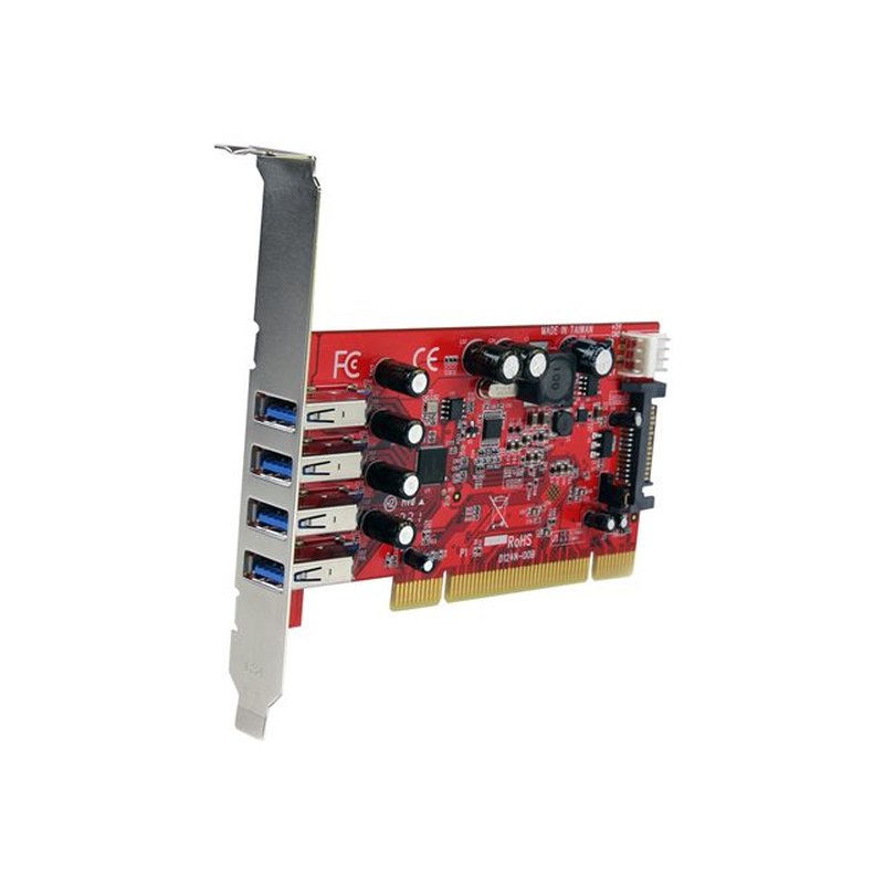 StarTech.com Tarjeta Adaptador PCI USB 3.0 SuperSpeed de 4 puertos con Conector LP4 SATA - Hub Concentrador Interno StarTech.com Tarjeta Adaptador PCI USB 3.0 SuperSpeed de 4 puertos con Conector LP4 SATA - Hub Concentrador Interno - Imagen 2