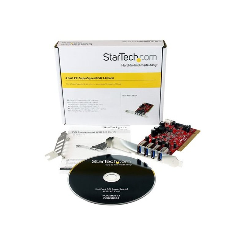 StarTech.com Tarjeta Adaptador PCI USB 3.0 SuperSpeed de 4 puertos con Conector LP4 SATA - Hub Concentrador Interno StarTech.com Tarjeta Adaptador PCI USB 3.0 SuperSpeed de 4 puertos con Conector LP4 SATA - Hub Concentrador Interno - Imagen 4