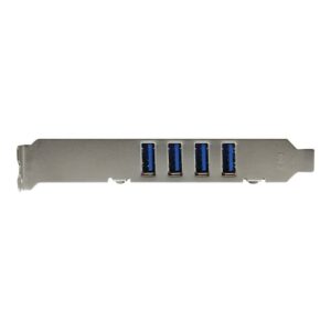 StarTech.com Tarjeta Adaptador PCI USB 3.0 SuperSpeed de 4 puertos con Conector LP4 SATA - Hub Concentrador Interno StarTech.com Tarjeta Adaptador PCI USB 3.0 SuperSpeed de 4 puertos con Conector LP4 SATA - Hub Concentrador Interno