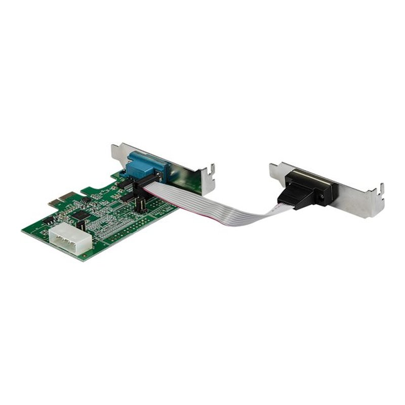 StarTech.com Tarjeta Adaptadora Serie PCI Express RS232 de 2 Puertos - Tarjeta Controladora Serie PCIe RS232 - PCIe a Serie DB9 - UART 16950 - Tarjeta de Perfil Bajo para Windows y Linux - Imagen 3