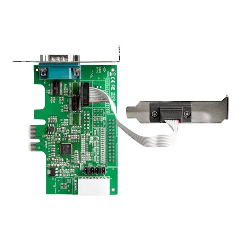 StarTech.com Tarjeta Adaptadora Serie PCI Express RS232 de 2 Puertos - Tarjeta Controladora Serie PCIe RS232 - PCIe a Serie DB9 - UART 16950 - Tarjeta de Perfil Bajo para Windows y Linux - Imagen 4