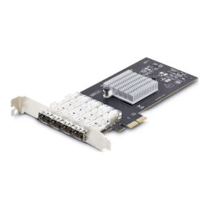 StarTech.com Tarjeta PCIe 2.1x2 de Red de Fibra Óptica/Cobre Ethernet 1Gb SFP de 4 Puertos - Chipset Controlador Intel I350-AM4 - Cobre de 1000BASE/Fibra Óptica - NIC StarTech.com Tarjeta PCIe 2.1x2 de Red de Fibra Óptica/Cobre Ethernet 1Gb SFP de 4 Puertos - Chipset Controlador Intel I350-AM4 - Cobre de 1000BASE/Fibra Óptica - NIC