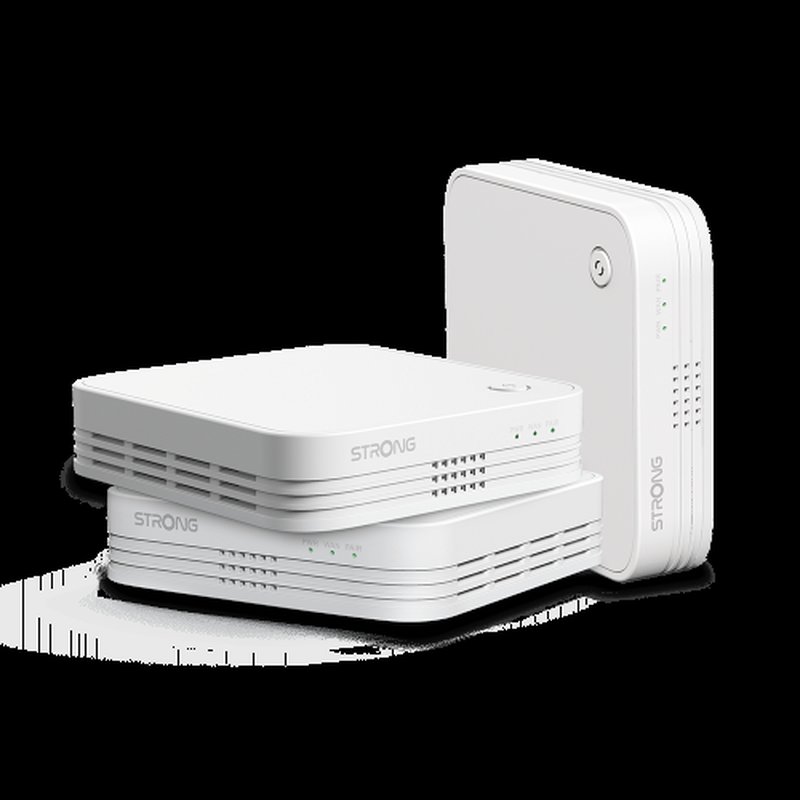Strong WI-FI MESH HOME TRIO PACK 1200 Doble banda (2,4 GHz / 5 GHz) Wi-Fi 5 (802.11ac) Blanco 3 Interno