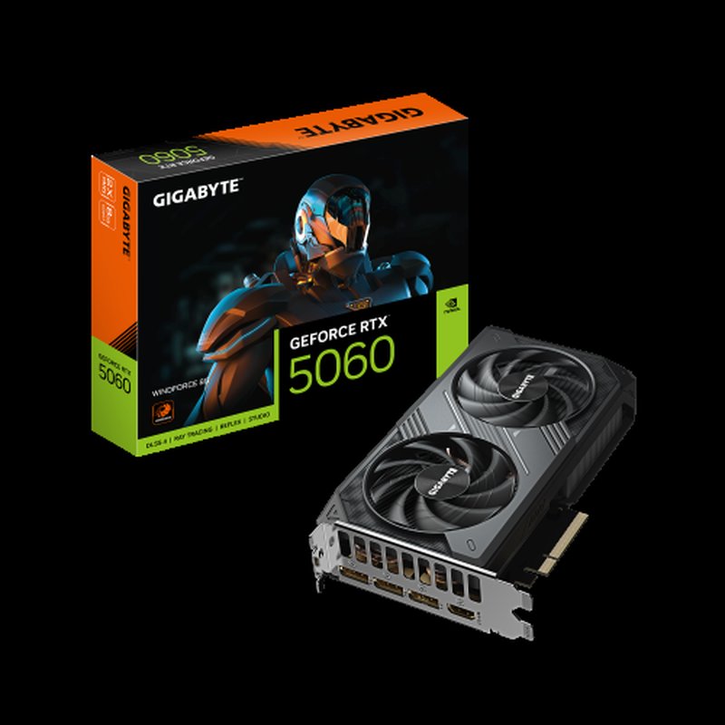 TARJETA GRAFICA GIGABYTE RTX 5060 WINDFORCE 8GB GDDR7 TARJETA GRAFICA GIGABYTE RTX 5060 WINDFORCE 8GB GDDR7