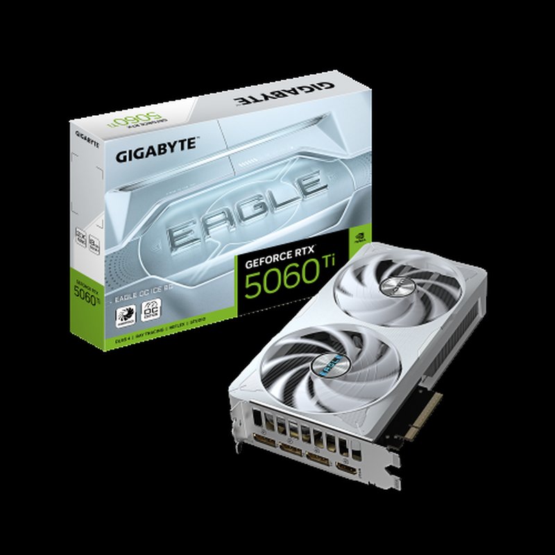 TARJETA GRAFICA GIGABYTE RTX 5060TI EAGLE ICE OC 8GB GDDR7 BLANCO