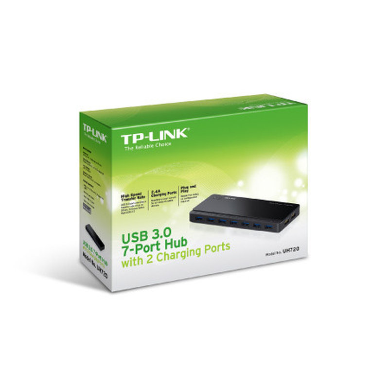 TP-Link UH720 hub de interfaz USB 3.2 Gen 1 (3.1 Gen 1) Micro-B 5000 Mbit/s Negro TP-Link UH720 hub de interfaz USB 3.2 Gen 1 (3.1 Gen 1) Micro-B 5000 Mbit/s Negro - Imagen 3