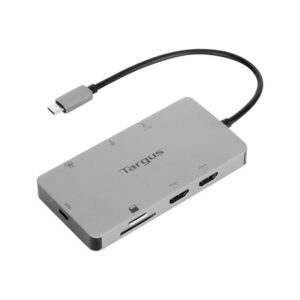 Targus DOCK423EU base para portátil y replicador de puertos Alámbrico USB 3.2 Gen 1 (3.1 Gen 1) Type-C Plata