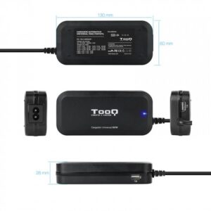 TooQ TQLC-90BS02AT adaptador e inversor de corriente Interior 90 W Negro