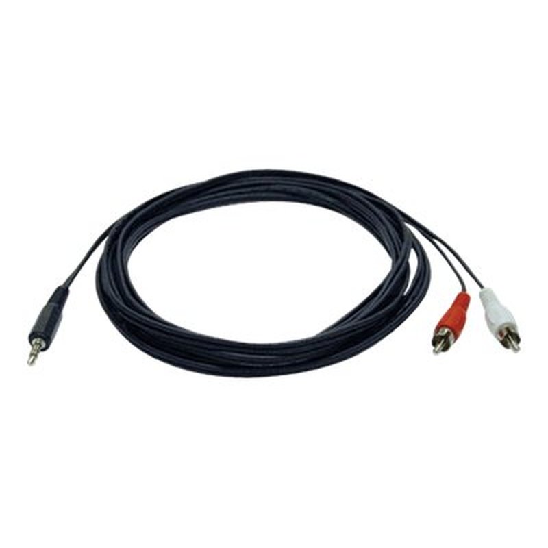 Tripp Lite P314-012 Cable Adaptador Divisor en "Y" de 3.5 mm Mini Estéreo a 2 RCA de Audio (3.5 mm a 2x RCA M), 3.66 m [12 pies]