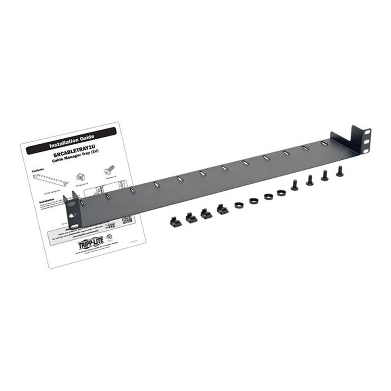 Tripp Lite SRCABLETRAY1U canaleta para cable Bandeja portacables recta Negro - Imagen 2