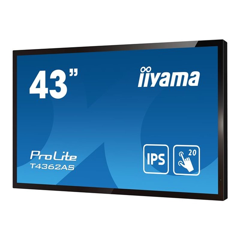 iiyama T4362AS-B1 pantalla de señalización Panel plano interactivo 108 cm (42.5") IPS 500 cd / m² 4K Ultra HD Negro Pantalla táctil Procesador incorporado Android 8.0 24/7 - Imagen 2