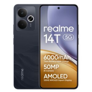 realme 14T 16,9 cm (6.67") Android 15 5G 8 GB 256 GB 6000 mAh Negro