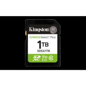 Kingston Technology 1 TB SDXC Canvas Select Plus Gen3 150 MB/s C10 UHS-I U3 V30
