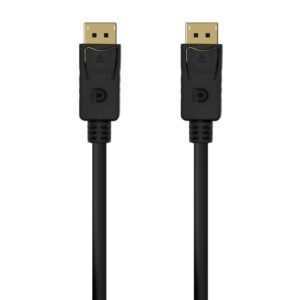 AISENS Cable DISPLAYPORT V1.2 4K@60Hz, DP/M-DP/M, Negro, 0.5M