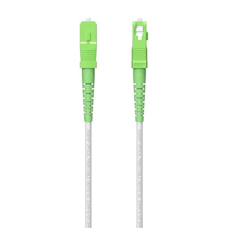 AISENS Cable Fibra Óptica Latiguillo G657A2 3.0 9/125 SMF Simplex CPR DCA LSZH, SC/APC-SC/APC, Blanco, 100 m AISENS Cable Fibra Óptica Latiguillo G657A2 3.0 9/125 SMF Simplex CPR DCA LSZH, SC/APC-SC/APC, Blanco, 100 m